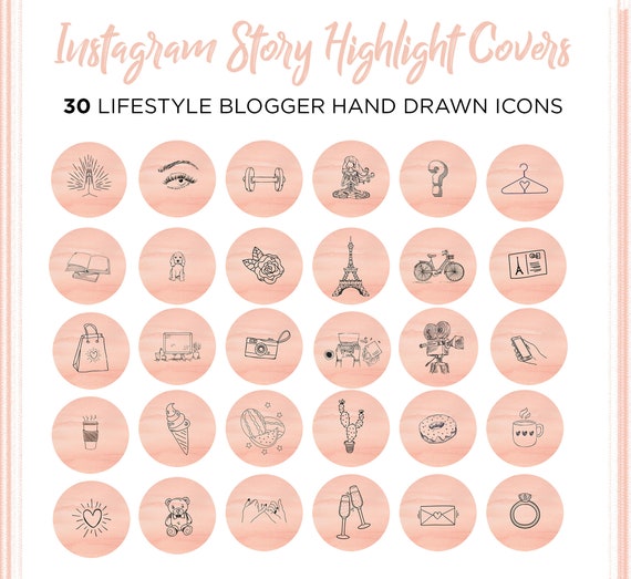Instagram Story Highlights Cover Icons Set 30 Instagram Icons - Etsy