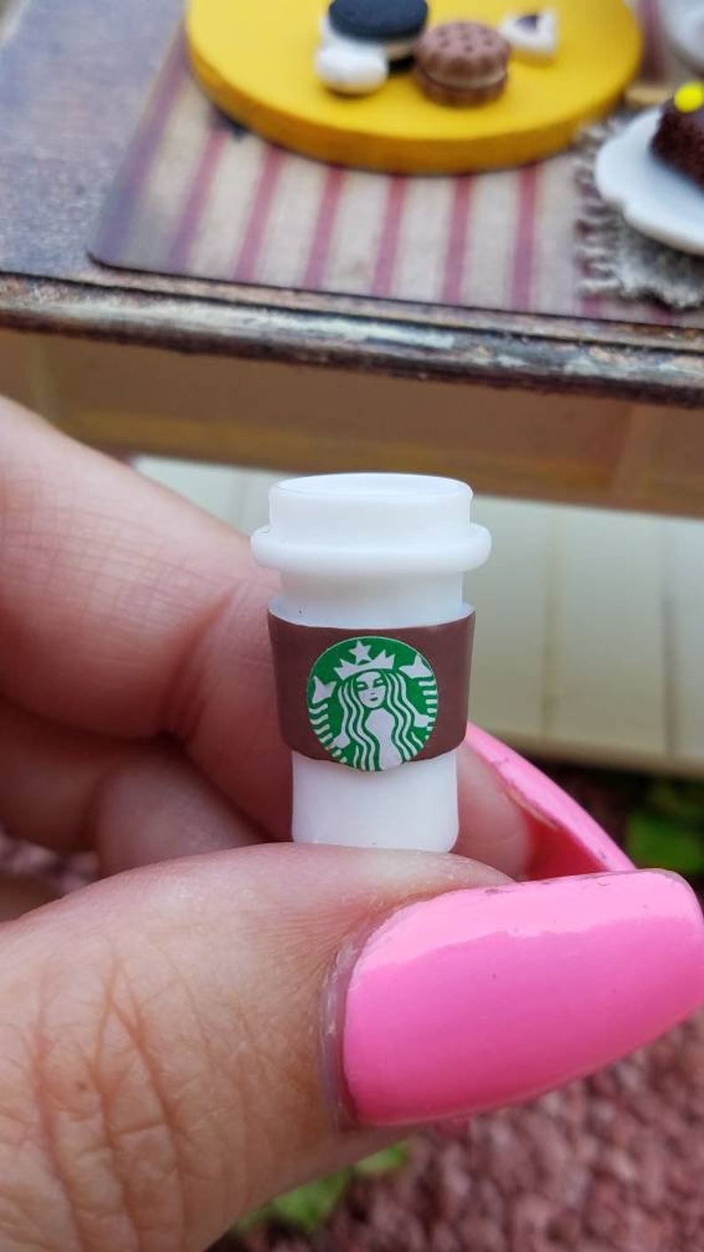 ONE Dollhouse Starbucks to Go Cup Barbie Starbucks Dollhouse | Etsy