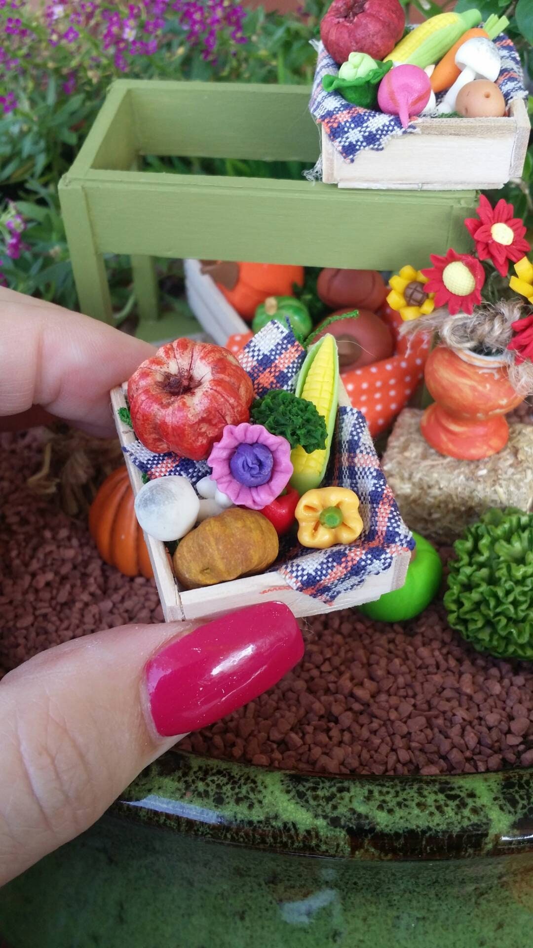 miniature vegetables dollhouse
