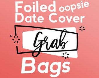 Foiled Date Cover Oopsie Grab Bags - Planner Stickers, Misfit Planner Stickers, Mystery Grab Bag of Stickers for Erin Condren