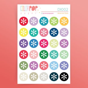 Asterisk Stickers, Asterisks, Asterisk Planner Stickers DI002 image 2