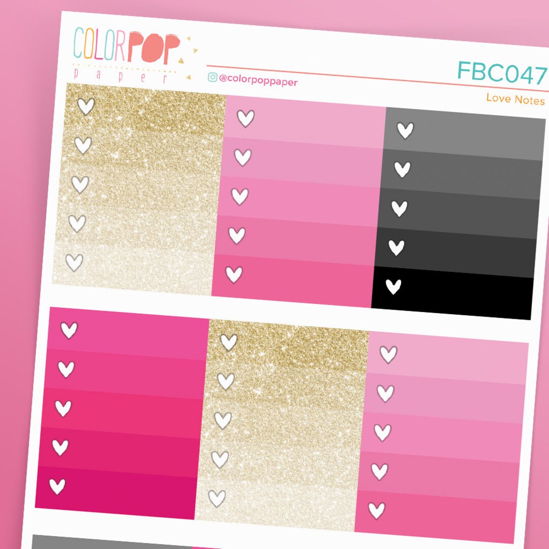 Ombre Checklist Stickers for Use With Erin Condren Planner "love Notes ...