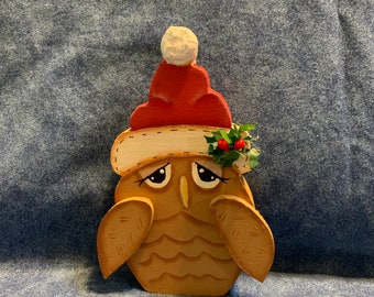 Christmas Owl Figurine