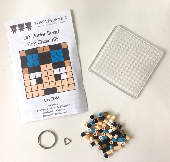 DIY Perler Bead Key Chain Kit 