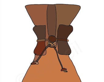 Chemex Coffee Maker - various browns - art - illustration -