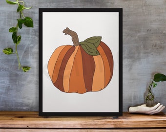 Autumn Pumpkin - digital print / pumpkin / autumn / Thanksgiving / Halloween