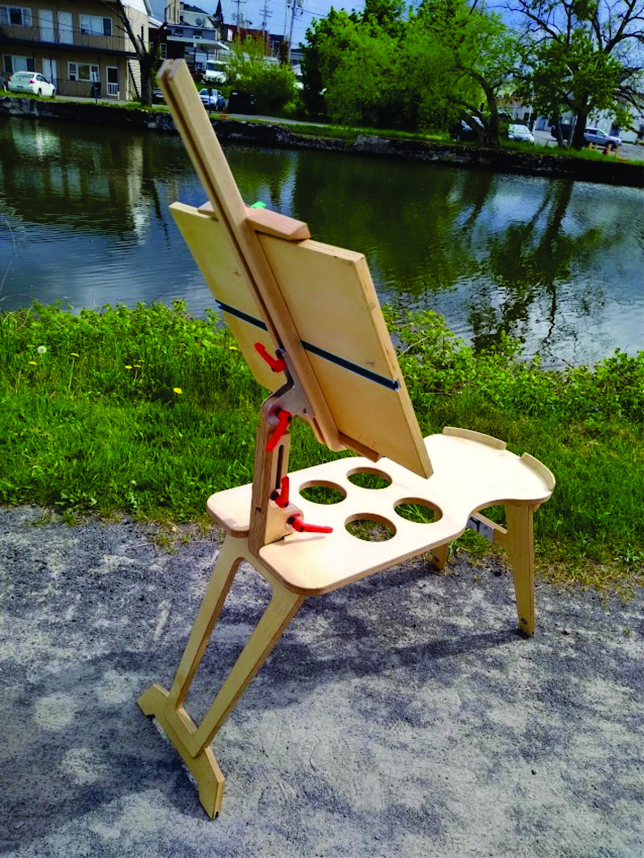 63.4 in-68.9in Painting Easel Stand Wooden A Frame Tripod Easel Drawing  Stand US