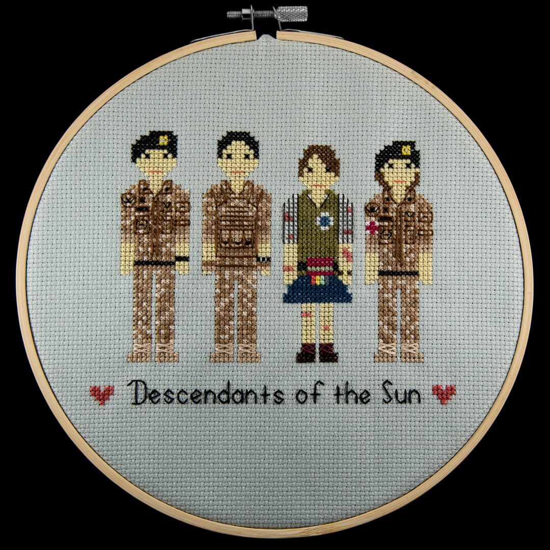 Descendants Patterns DIGITAL PATTERN: Descendants of the Sun Kdrama Cross Stitch - Etsy