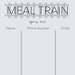 Meal Train, Meal Train Sign Up, Meal Train Sheet, Printable Meal Train ...