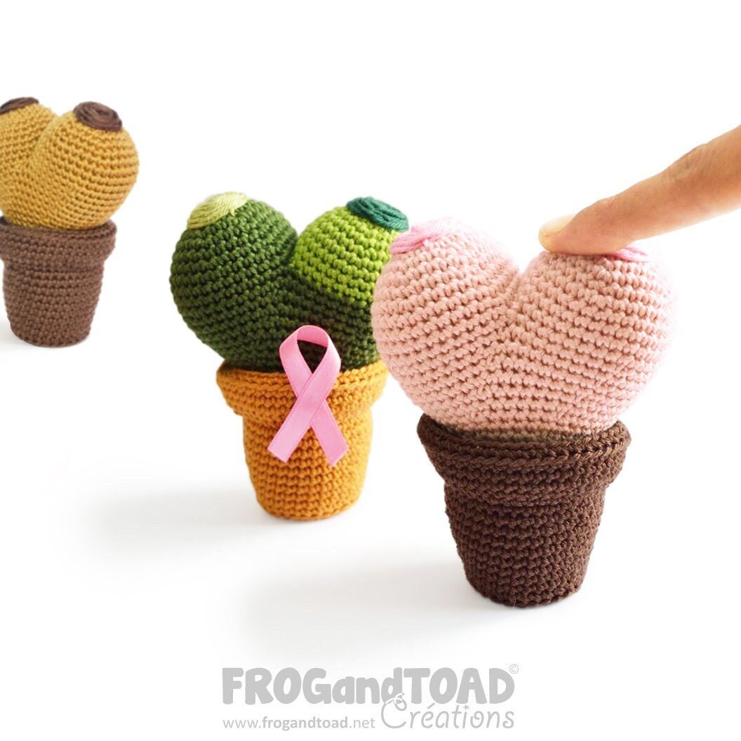 Pink October Booby Cactus Amigurumi Pattern