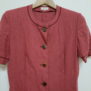 Vintage Burberrys Japanese blazer jacket women's Made in Japan Red color image 2