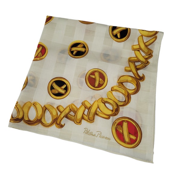 Paloma Picasso Cotton Bandanna,Arty Handkerchief,… - image 2