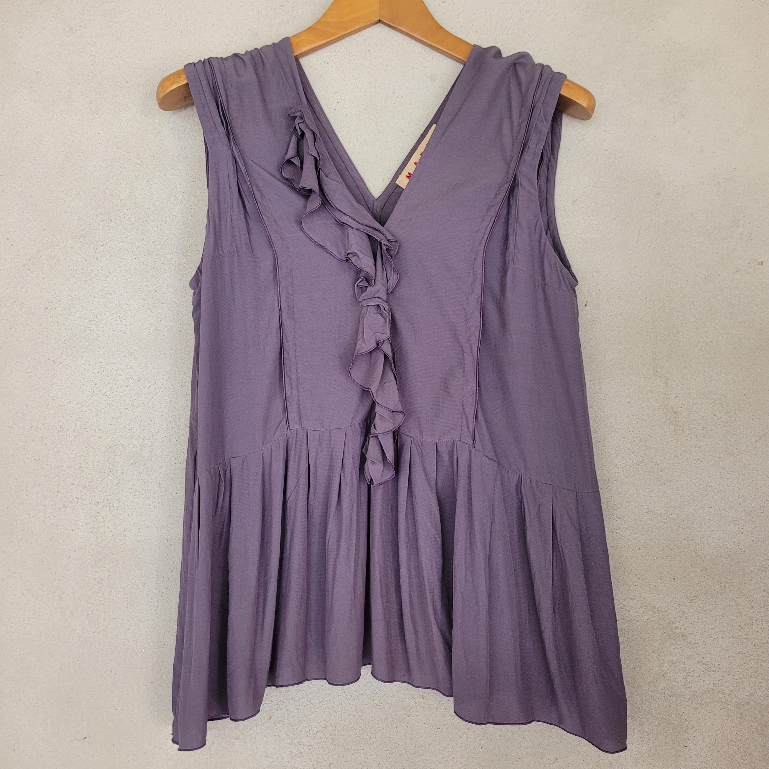 vintage MARNI Débardeur sans manches pour femme Débardeur violet Fabriqué en Italie