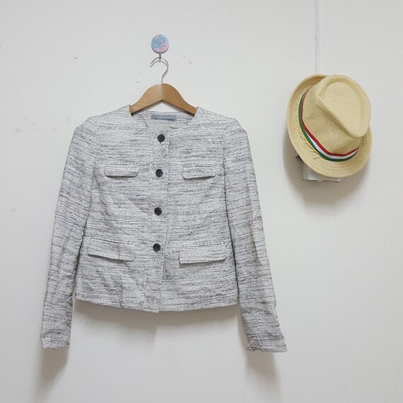 Blazer Ou Veste De Costume Theory - Blanc - Taille 6 - Occasion Très Bon État - Look Élégant Et Moderne