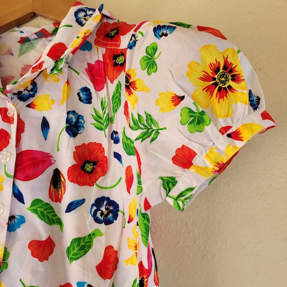 Vintage KENZO shirt Size 120 Kids shirt, Flower s… - image 6