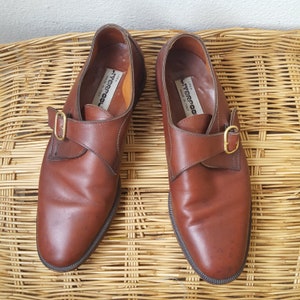 Vintage leather Ltyerrpool shoes Retro brown oxford  Size 5 made in Italy