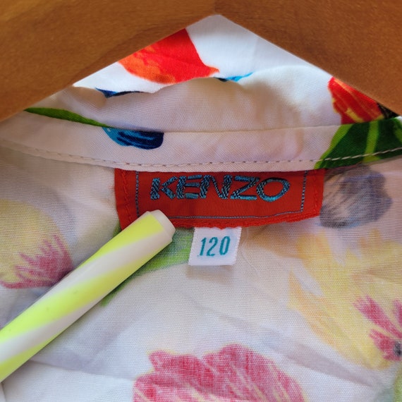 Vintage KENZO shirt Size 120 Kids shirt, Flower s… - image 2