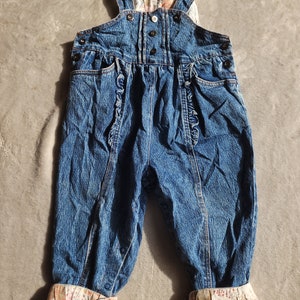 K004 Vintage Baby Overalls Size 95 Denim Overalls Baby clothes Summer kids Christmas baby clothes Jeans Overalls Made in Japan Vintage baby