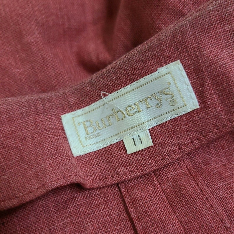 Vintage Burberrys Japanese blazer jacket women's Made in Japan Red color image 4