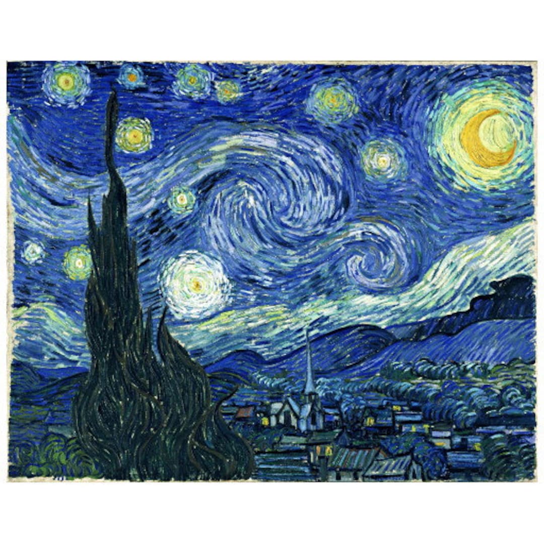 Vincent Van Gogh, the Starry Night FRIDGE MAGNET, 1889 Fine Art Repro ...