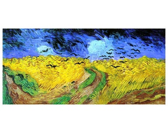 Vincent van Gogh, Wheatfield with Crows FRIDGE MAGNET, 1890 Fine Art Repro Mini Gift Refrigerator