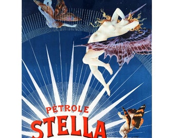 Petrole Stella Advertising Poster FRIDGE MAGNET, 1897 Henri Gray Ad Poster Repro Mini Gift Refrigerator Magnet