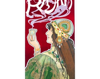 Rajah Advertising Poster FRIDGE MAGNET, 1899 Henri Privat-Livemont Art Nouveau Mini Gift Refrigerator