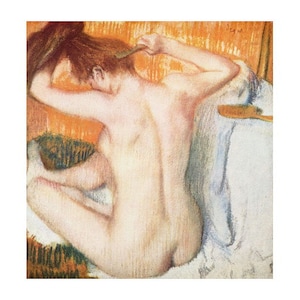 Edgar Degas, Woman Combing Her Hair  FRIDGE MAGNET, 1886 Fine Art Repro Mini Gift Impressionism