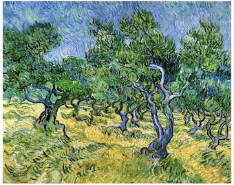 Vincent van Gogh, Olive Grove FRIDGE MAGNET, 1889 Fine Art Repro Mini Gift Refrigerator