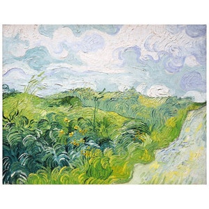 Vincent van Gogh, Green Wheat Fields, Auvers FRIDGE MAGNET, 1890 Fine Art Repro Mini Gift Refrigerator