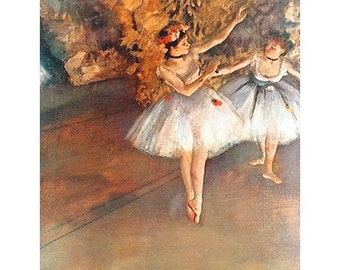 Edgar Degas, Two Dancers on the Stage FRIDGE MAGNET, 1874 Fine Art Reproduction Gift