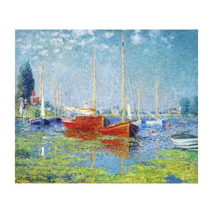 Claude Monet, Argenteuil Yachts FRIDGE MAGNET, 1875 Fine Art Repro Mini Gift Impressionism
