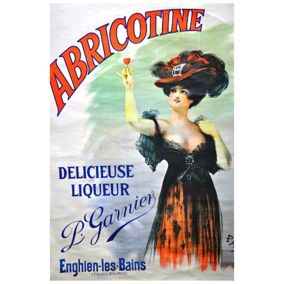 Abricotine Liqueur Publicidad Cartel IMÁN PARA FRIGORÍFICO, Mini Regalo Decorativo Refrigerador Alimentos Bebidas
