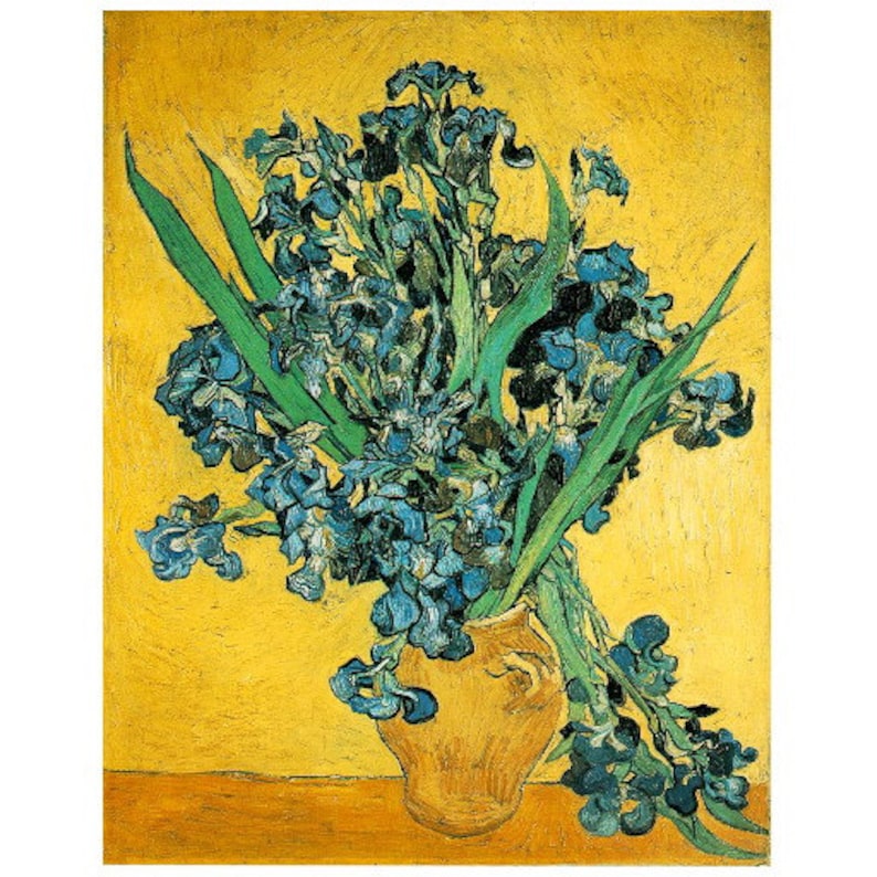 Vincent Van Gogh Irises Deco Fridge Magnet 1890 Fine Art Etsy