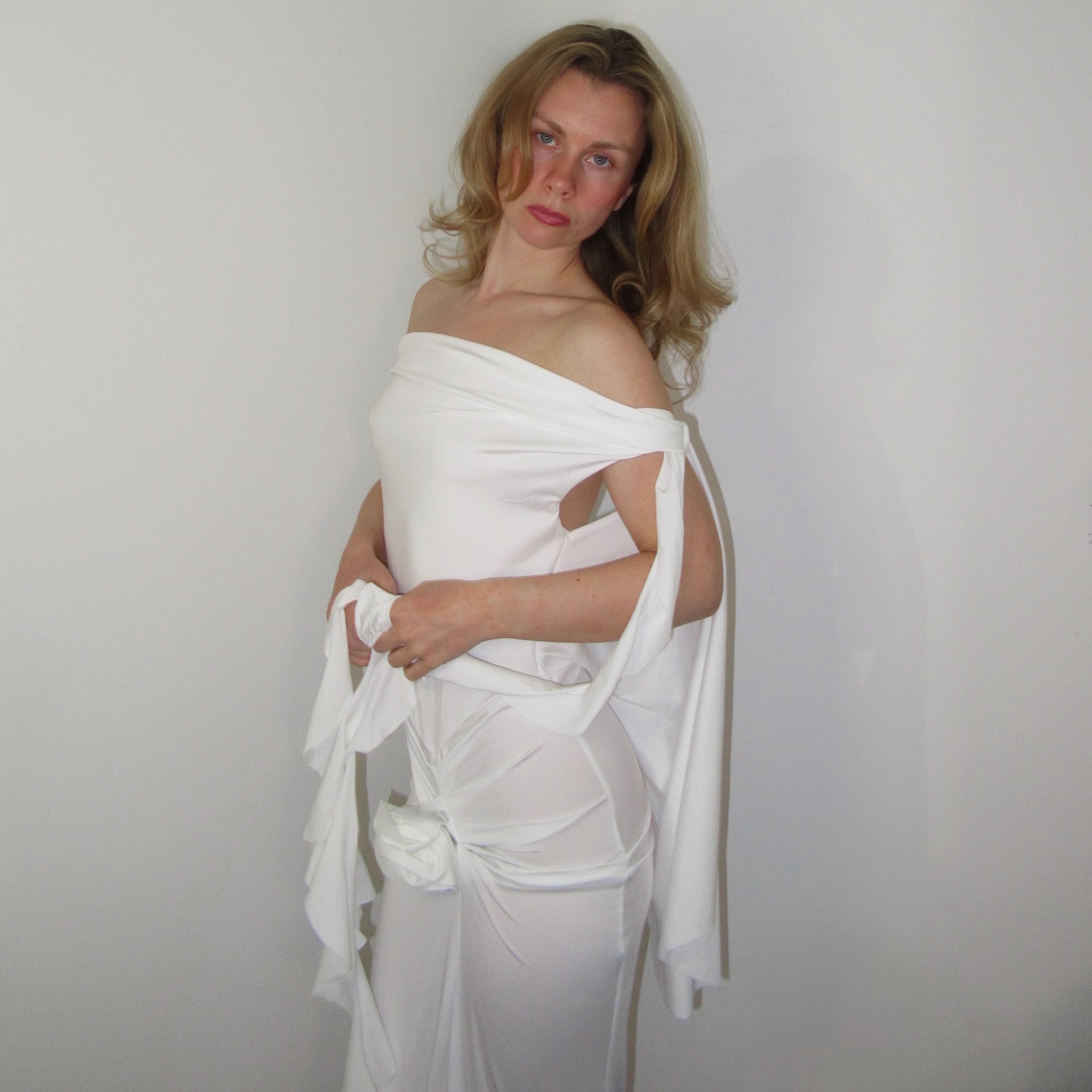 White Goddess Drape Dress - Etsy White Goddess Drape Dress - Etsy