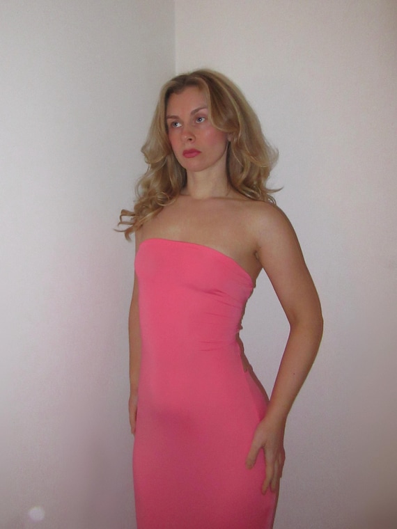 princess polly baby blue dress Pink Backless Bodycon Maxi Dress: Strapless Tube Gown,  Barbie/holiday/beach/birthday