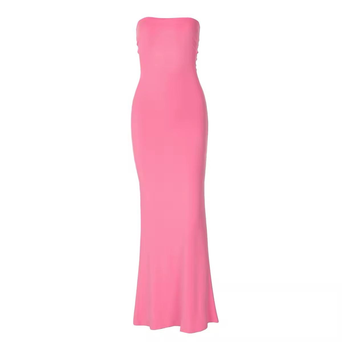 sachin and babi light blue dress Ice Queen Hot Pink Velvet Mock Neck Long Sleeve Hanging Jewel Backless –  Nazz Collection main image 1