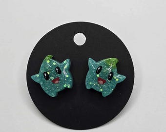 Large Super Mario Inspired Lumalee Star Stud Earrings