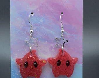 Small Super Mario Galaxy Inspired Luma Star Dangle Earrings