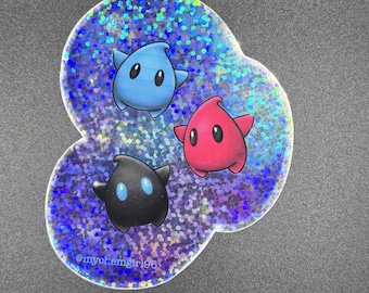 Super Mario Inspired Luma Glitter Sticker by Jocie Golden