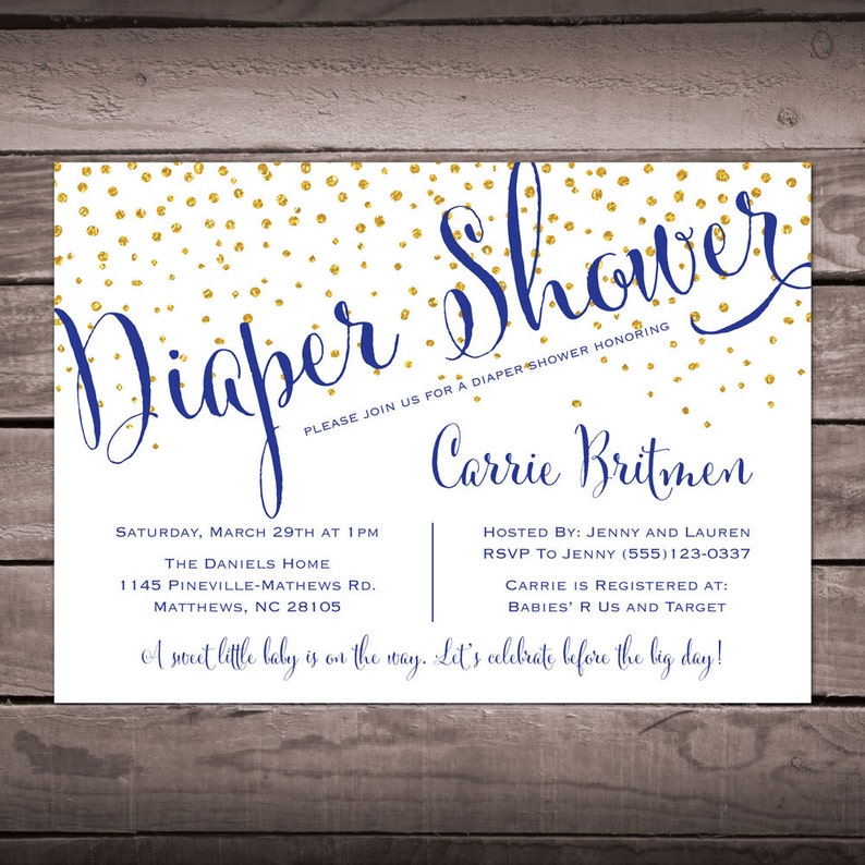 Printable Diaper Shower Invitation | Etsy