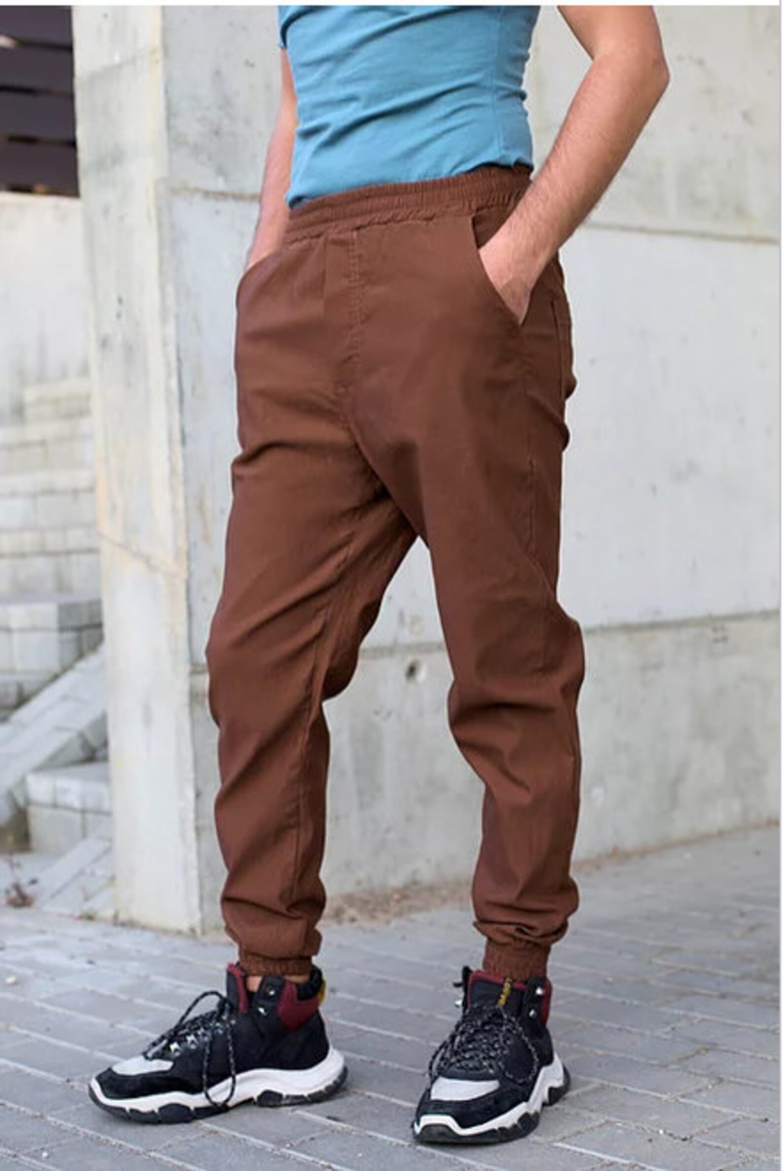 mens pattern joggers