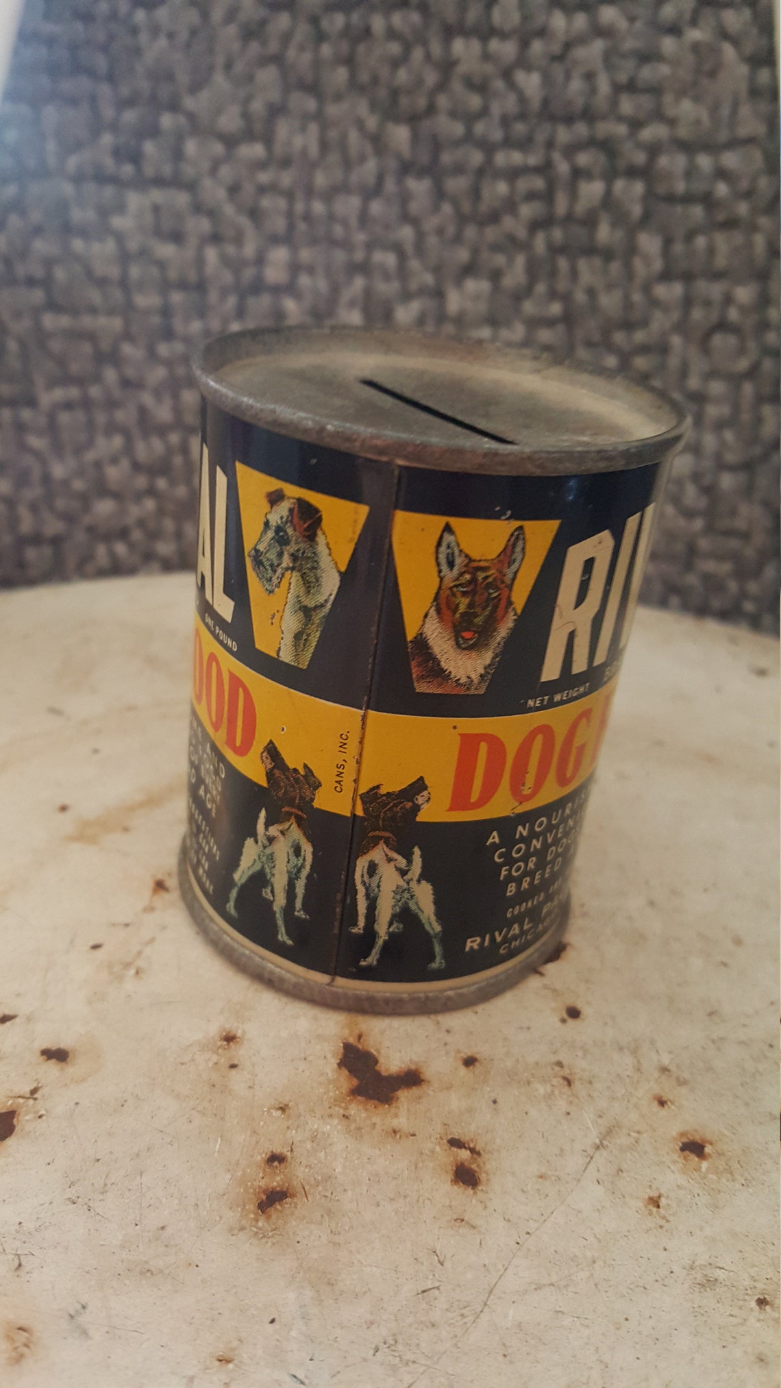 Vintage Rival Dog Food Bank Etsy
