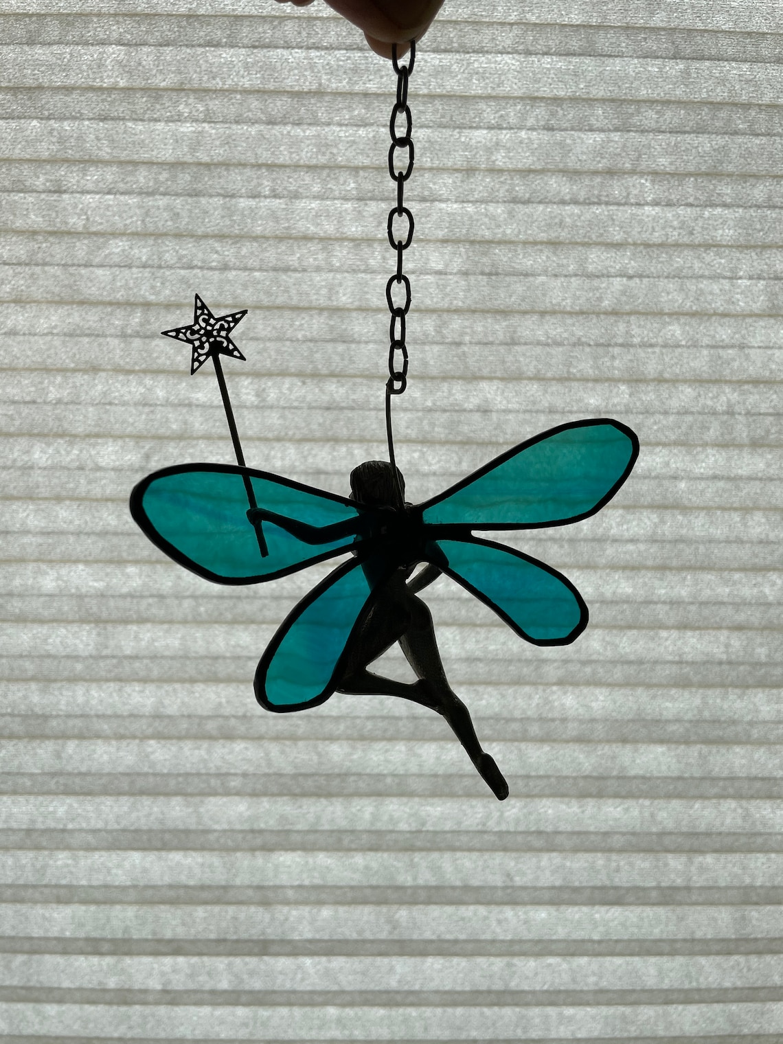 Flying Fairy with Stained Glass Wings and Cast Body Etsy