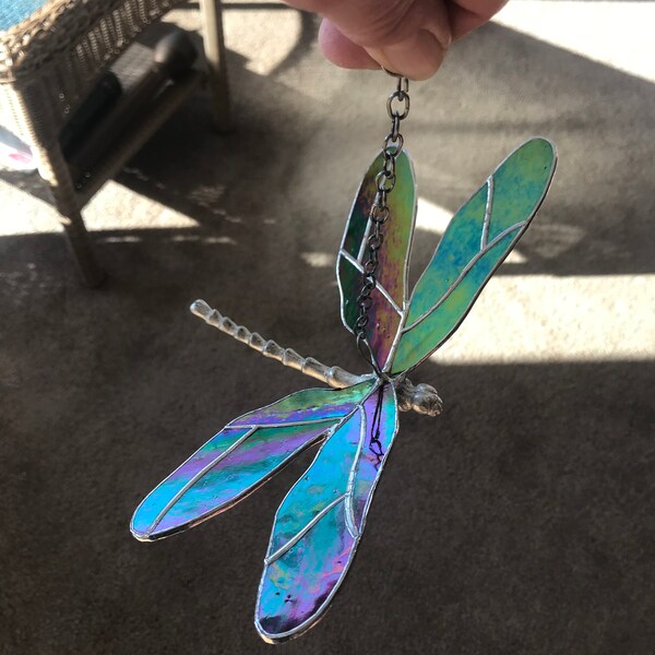 3-D Stained Glass Dragonfly