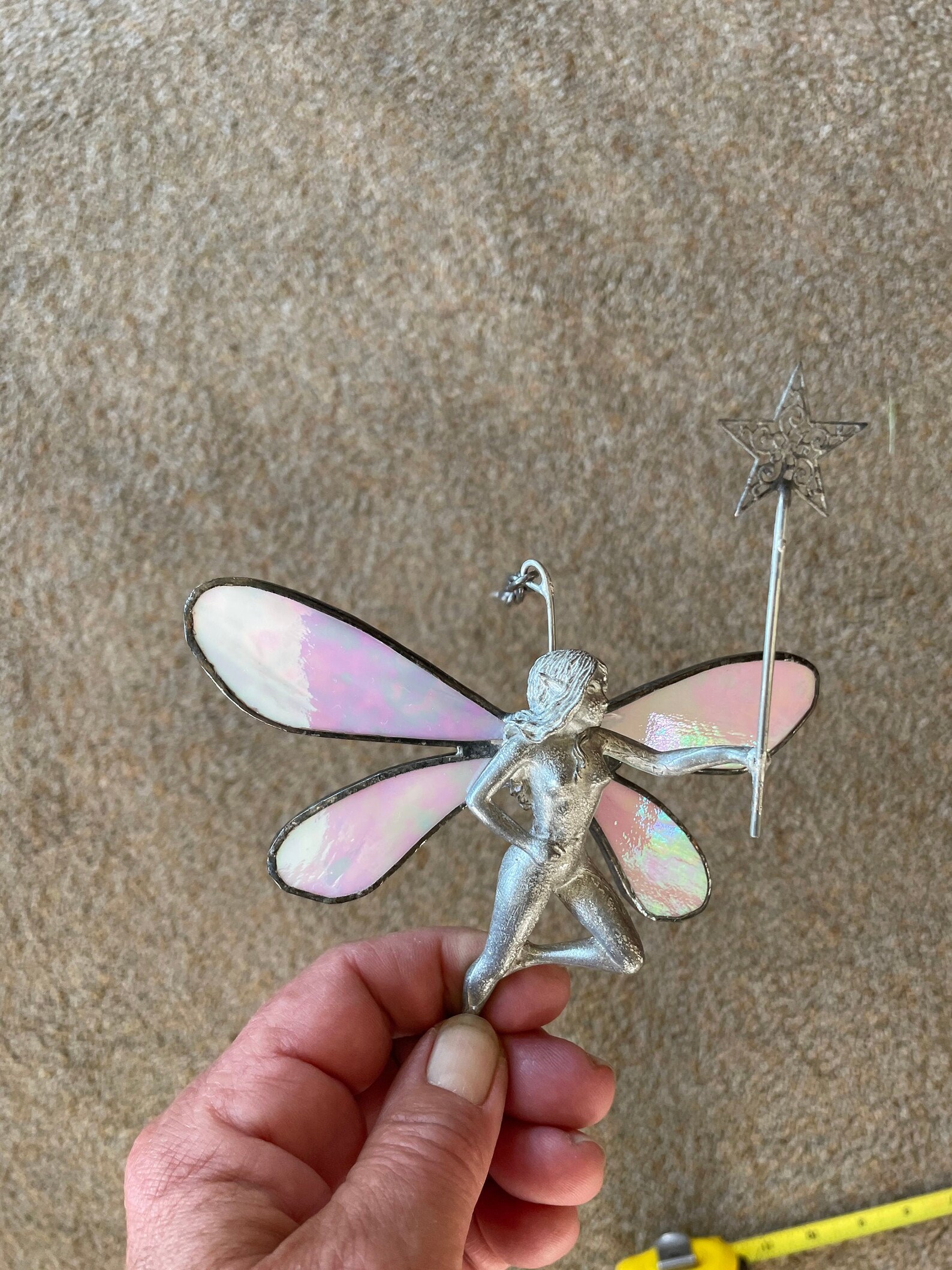 Flying Fairy with Stained Glass Wings and Cast Metal Etsy