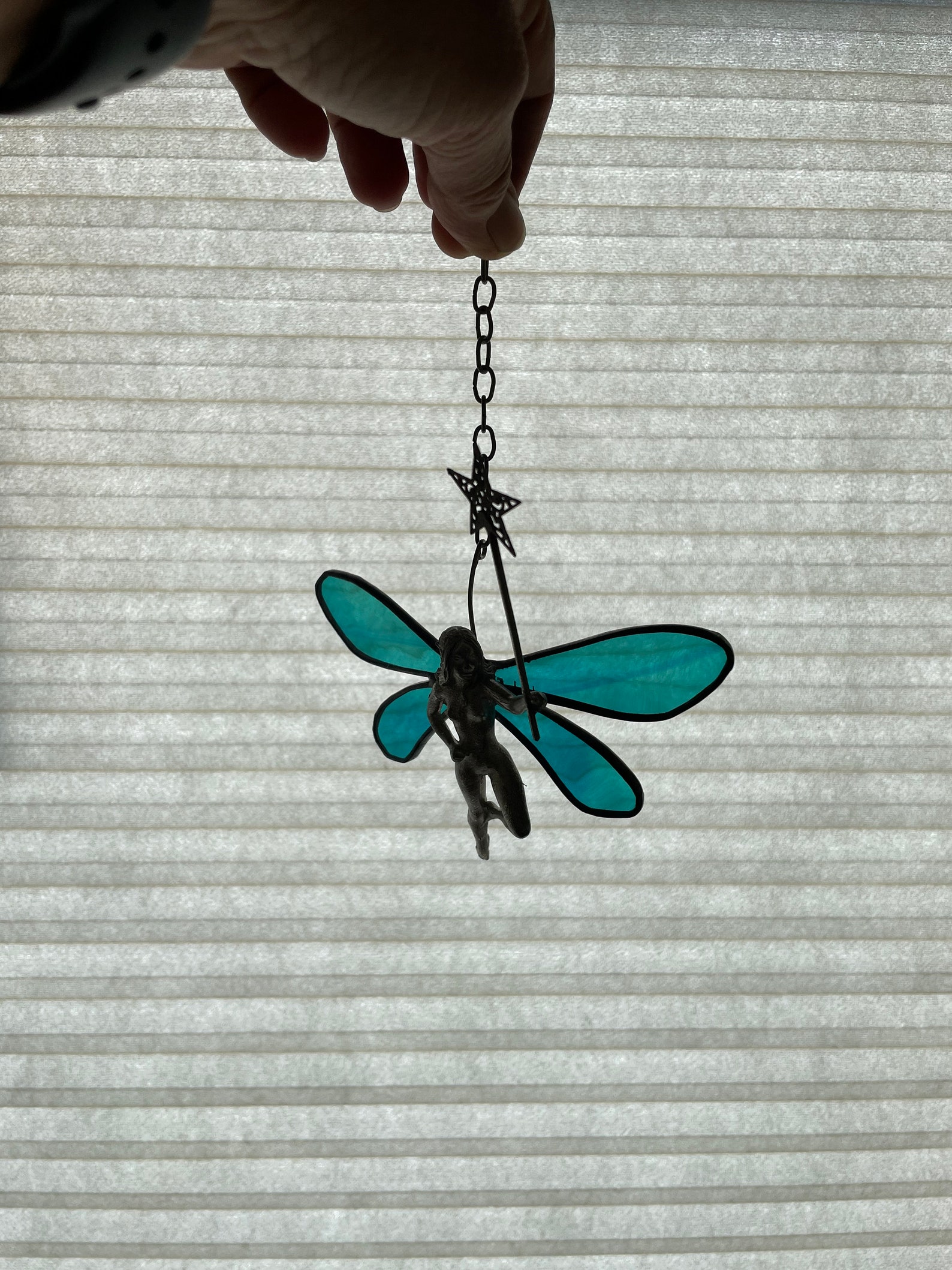 Flying Fairy with Stained Glass Wings and Cast Body Etsy