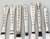 Herb Markers, Herb de Provence, Made from Repurposed Silverware