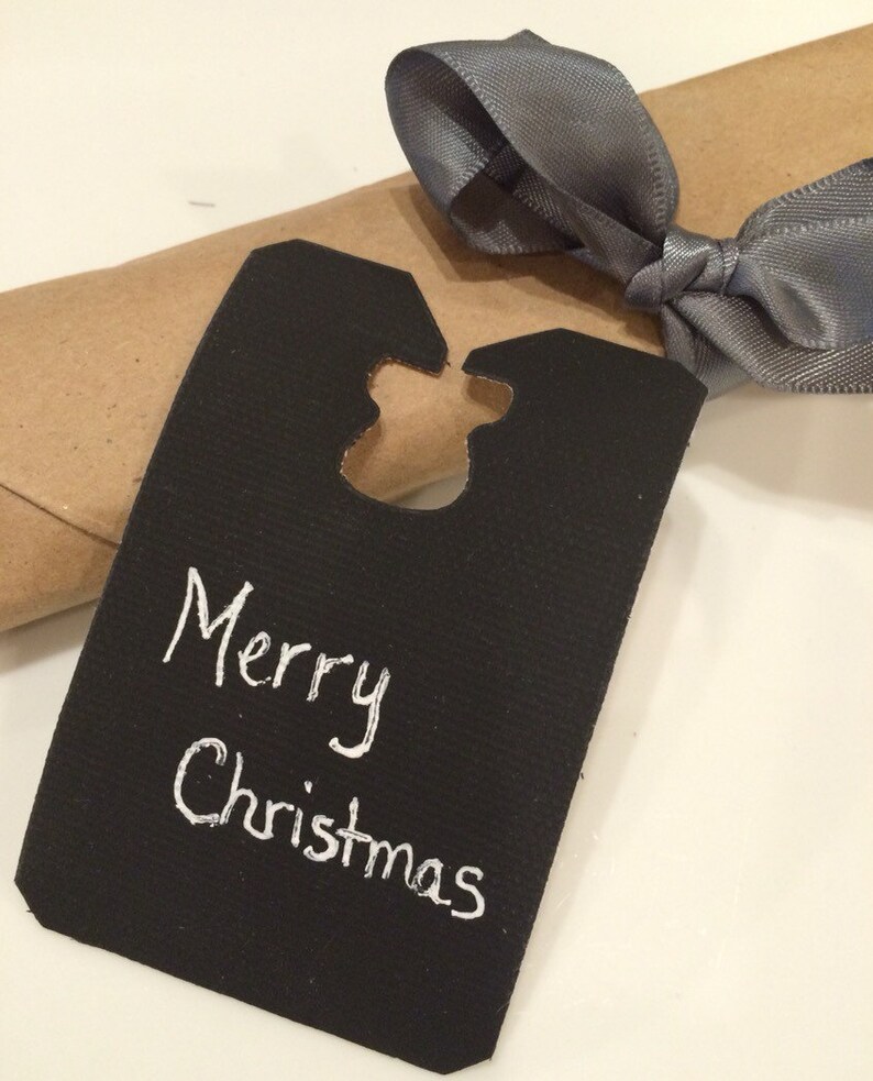 Black Chalkboard Canvas Gift Tags Set of 10 Christmas Tags Etsy