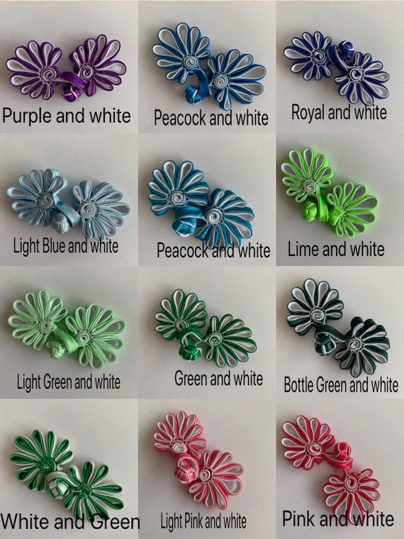 Frog Closures Swirl Chinese Knot Button X 2 Pairs Different Etsy